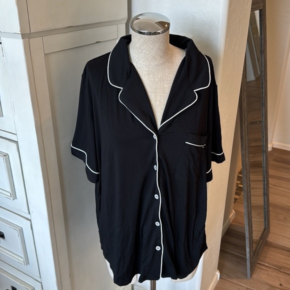 NWT Cozy Earth XL Bamboo Stretchknit Classic short sleeve short PJ set - Picture 2 of 9